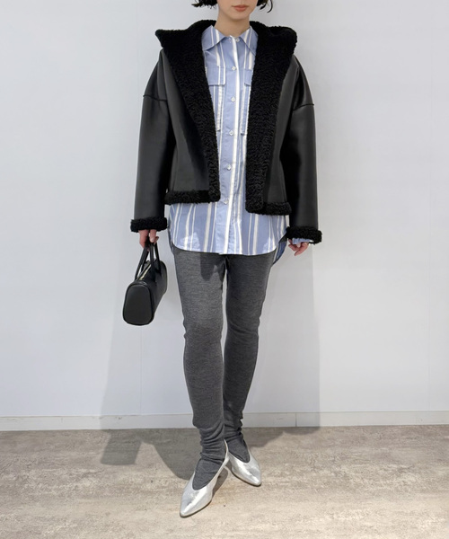 EDIT. FOR LULU（エディットフォールル）の「【BAUM UND PFERDGARTEN/バウム ウンド ヘルガーデン】PRE ストライプシャツ（シャツ/ブラウス・レディース・サックスブルー・36）」の3枚目の写真