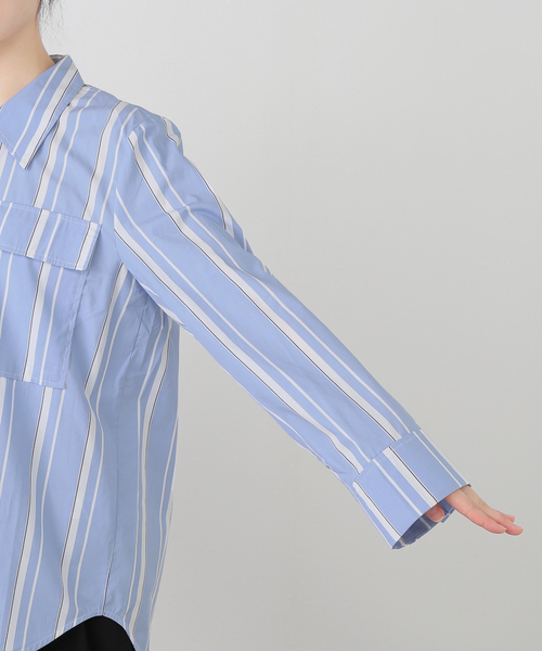 EDIT. FOR LULU（エディットフォールル）の「【BAUM UND PFERDGARTEN/バウム ウンド ヘルガーデン】PRE ストライプシャツ（シャツ/ブラウス・レディース・サックスブルー・36）」の13枚目の写真