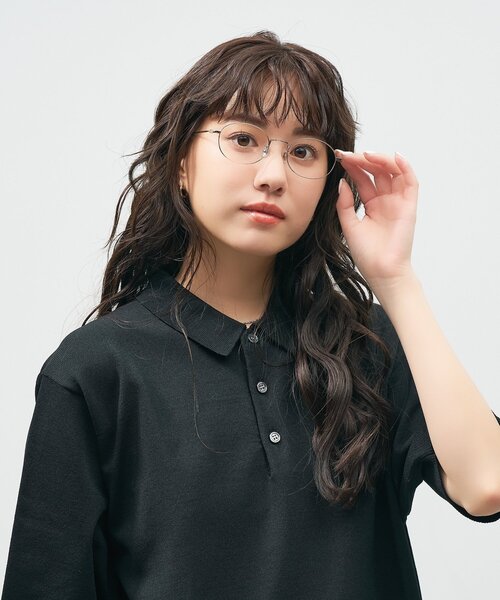 オーバル型 メガネ｜軽量｜メタルフレーム｜伊達メガネ 度付きメガネ