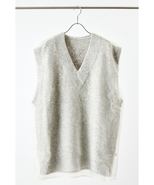 CHIGNON（シニヨン）の「【 CHIGNON / シニヨン 】リバーオーガンドッキングベスト（ベスト・レディース・グレー/ベージュ・FREE）」の3枚目の写真