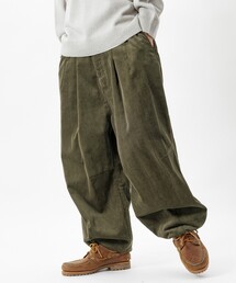 限定展開 ワイドシルエット コーデュロイ ミリタリーサーカスパンツ / スノ―パンツ