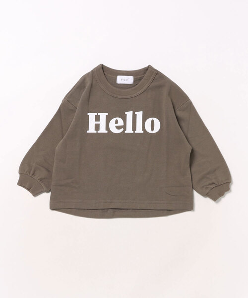 FOV（フォブ）の「フォブ Hello トレーナー（スウェット・キッズ・アッシュブラウン/ホワイト系その他2/ブラック・XL/L/M/S）」の16枚目の写真