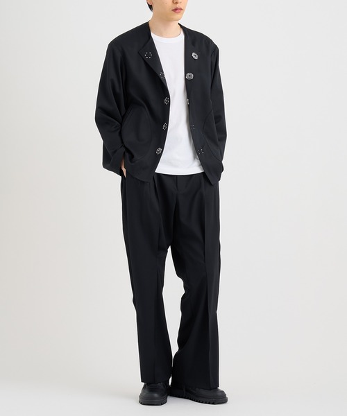ジャケット・アウター No Collar Jacket Wrinkled Gabardine ジャケット・アウター No Collar Jacket Wrinkled Gabardine No