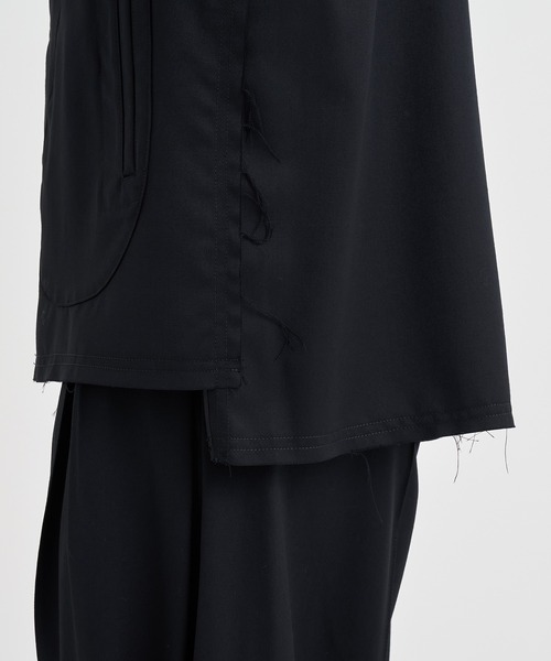ジャケット・アウター KHOKI Wool jacket KHOKI / コッキ】No-collar wool gabardine jacket（ノーカラー
