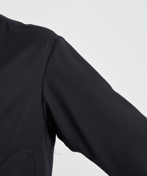KHOKI / コッキ】No-collar wool gabardine jacket(ノーカラー KHOKI / コッキ】No-collar wool gabardine jacket(ノーカラー