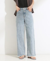 Cutie Blonde | 【S-LL/裏ひんやり/ストレッチ】ワイドストレートデニムパンツ(デニムパンツ)