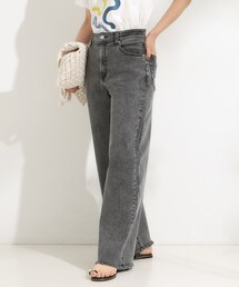 Cutie Blonde | 【S-LL/裏ひんやり/ストレッチ】ワイドストレートデニムパンツ(デニムパンツ)