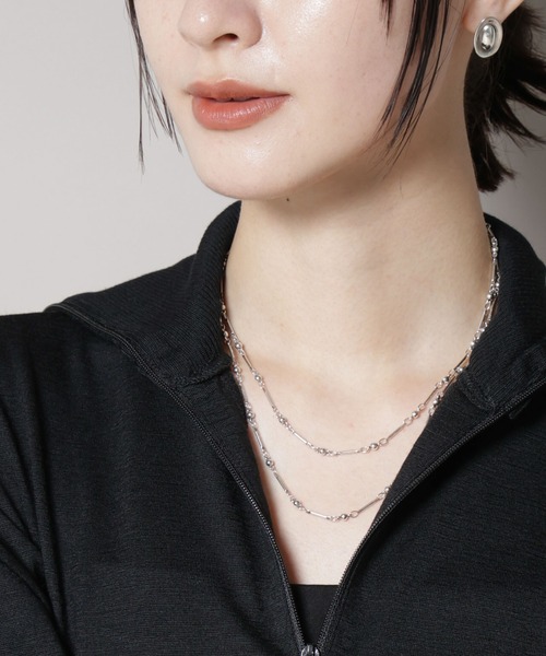 セール】PHILIPPE AUDIBERT/Garnet double necklace（ネックレス