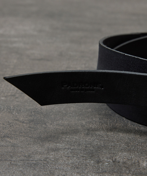PADRONE（パドローネ）の「PADRONE パドローネ / LEATHER RING BELT モストロレザーダブルリングベルト / PA9995-5015（ベルト・メンズ・ブラック・FREE）」の5枚目の写真