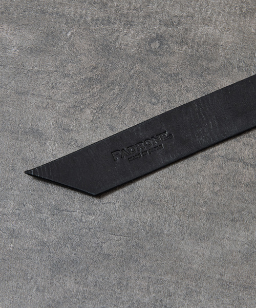 PADRONE（パドローネ）の「PADRONE パドローネ / LEATHER RING BELT モストロレザーダブルリングベルト / PA9995-5015（ベルト・メンズ・ブラック・FREE）」の7枚目の写真
