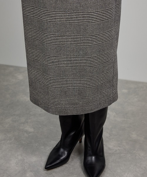 ROPE'（ロペ）の「[美人スカート]ウールレーヨンポケット付きタイトスカート(ヘリンボーン/グレンチェック)/セットアップ対応（スカート・レディース・ブラック系その他2/ブラック系その他・36/38）」の16枚目の写真