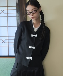 FEKETE(tFPe)bicolor ribbon tailored jacket / oCJ[{e[[hWPbg(e[[hWPbg)