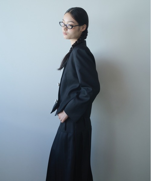 FEKETE（フェケテ）の「bicolor ribbon tailored jacket / バイカラーリボンテーラードジャケット（テーラードジャケット・レディース・グレー/ブラック・SMALL/MEDIUM/LARGE）」の21枚目の写真