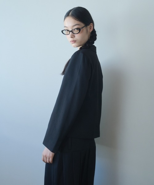 FEKETE（フェケテ）の「bicolor ribbon tailored jacket / バイカラーリボンテーラードジャケット（テーラードジャケット・レディース・グレー/ブラック・SMALL/MEDIUM/LARGE）」の18枚目の写真