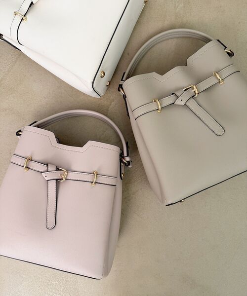 MAJESTIC LEGON（マジェスティックレゴン）の「ノットベルトショルダーバッグ（ショルダーバッグ・レディース・ピンク/ブラック/アイボリー・FREE）」の17枚目の写真