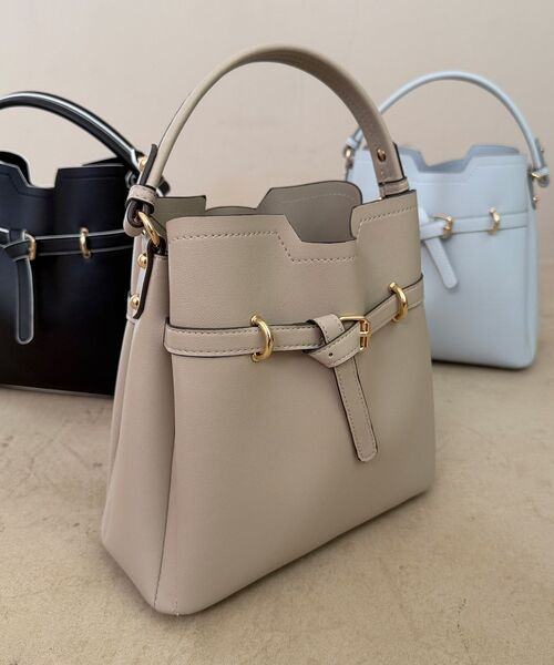 MAJESTIC LEGON(マジェスティックレゴン)の「ノットベルトショルダーバッグ(ショルダーバッグ・レディース・ピンク/ブラック/アイボリー/グレイッシュベージュ/サックスブルー/イエロー・FREE)」の21枚目の写真