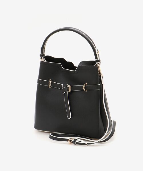 MAJESTIC LEGON(マジェスティックレゴン)の「ノットベルトショルダーバッグ(ショルダーバッグ・レディース・ピンク/ブラック/アイボリー/グレイッシュベージュ/サックスブルー/イエロー・FREE)」の15枚目の写真