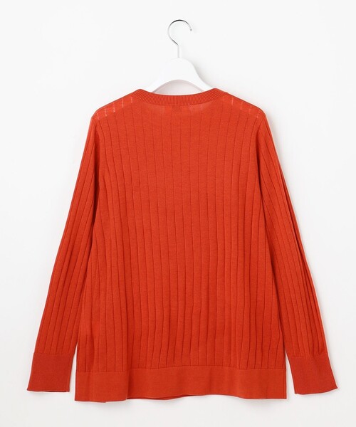 J.PRESS(ジェイプレス)の「WORETED WOOL BLEND クルーネック ニット(ニット/セーター・レディース・ライトグレー系/ネイビー系/パイングリーン系/オレンジ系・LARGE/MEDIUM)」の19枚目の写真