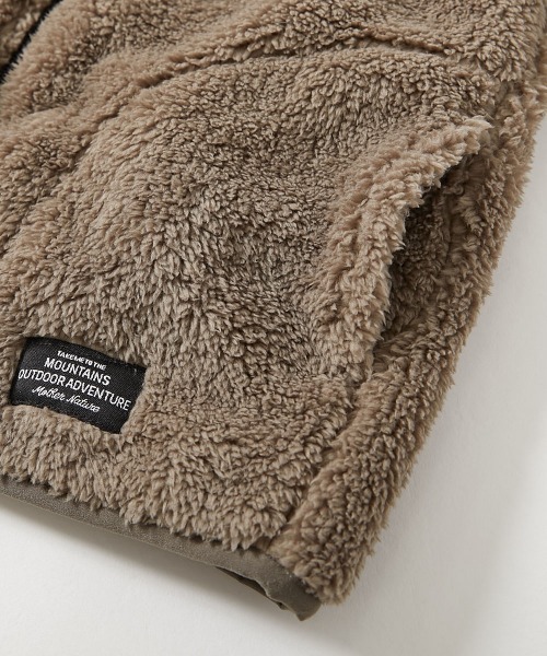 devirock（デビロック）の「配色切り替え フリースジップアップジャケット（ブルゾン・キッズ・パープル系その他/チャコール/ブルー系その他/アイボリー・100cm/110cm/120cm/130cm/140cm/150cm/160cm）」の6枚目の写真