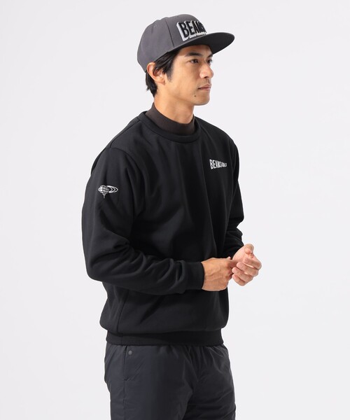 BEAMS GOLF(ビームスゴルフ)の「ORANGE LABEL / KARUISHI レイヤード風 プルオーバー(スウェット・メンズ・グレー/ブラック・M/L/XL/S)」の1枚目の写真