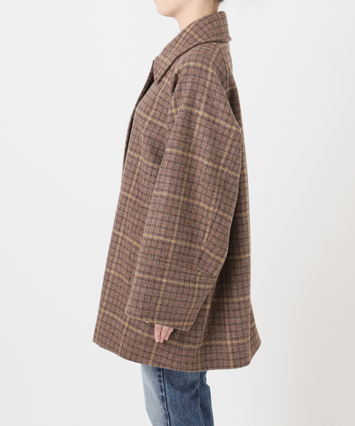journal standard L'essage(ジャーナルスタンダードレサージュ)の「チェックワイドコート(その他アウター・レディース・ボルドー/ブラウン系その他・FREE)」の18枚目の写真