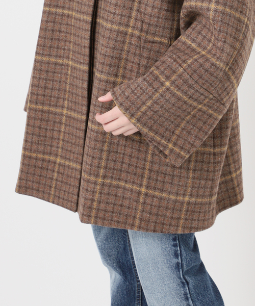 journal standard L'essage(ジャーナルスタンダードレサージュ)の「チェックワイドコート(その他アウター・レディース・ボルドー/ブラウン系その他・FREE)」の22枚目の写真