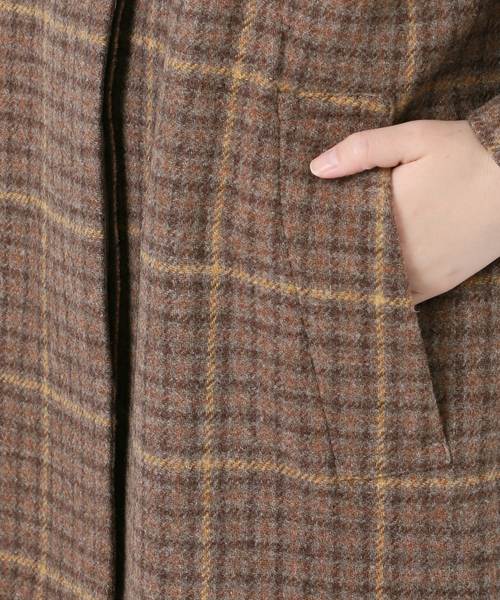 セール】チェックワイドコート（その他アウター）｜journal standard L