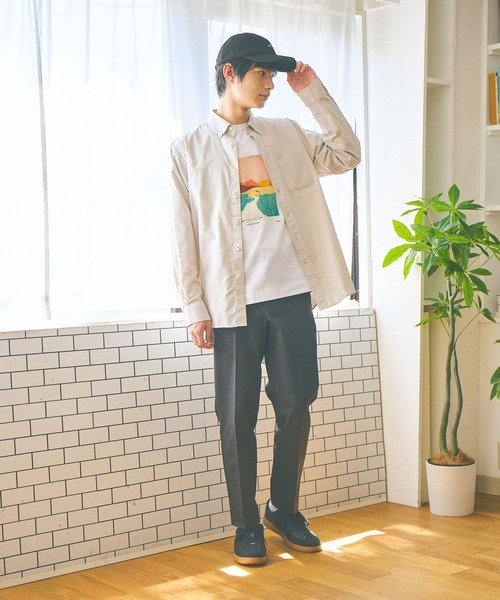 GLOBAL WORK(グローバルワーク)の「イージーケアオックス/ボタンダウンシャツ/523833(シャツ/ブラウス・メンズ・サックスブルー/オフホワイト/ベージュ・XL/L/M/S)」の21枚目の写真