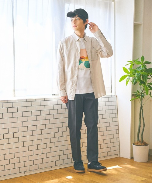 GLOBAL WORK(グローバルワーク)の「イージーケアオックス/ボタンダウンシャツ/523833(シャツ/ブラウス・メンズ・サックスブルー/オフホワイト/ベージュ・XL/L/M/S)」の22枚目の写真