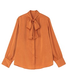 TOKYO SHIRTS | クラッシュスエード ボウタイブラウス 長袖(シャツ/ブラウス)