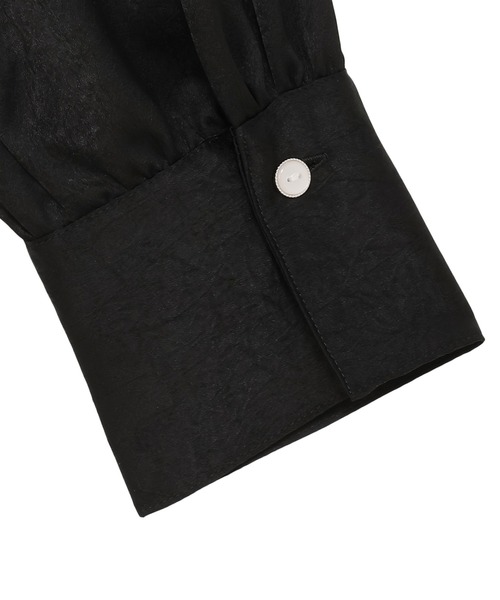 TOKYO SHIRTS（トウキョウシャツ）の「クラッシュスエード ボウタイブラウス 長袖（シャツ/ブラウス・レディース・オフホワイト/ブラック/オレンジ・M/L）」の18枚目の写真