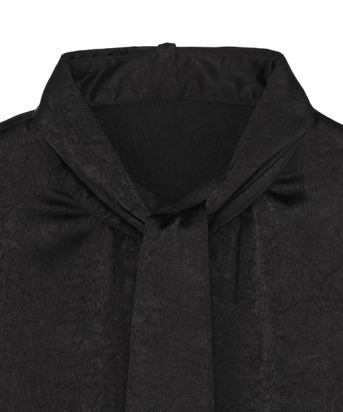 TOKYO SHIRTS（トウキョウシャツ）の「クラッシュスエード ボウタイブラウス 長袖（シャツ/ブラウス・レディース・オフホワイト/ブラック/オレンジ・M/L）」の16枚目の写真