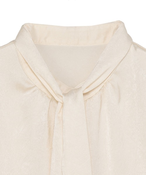 TOKYO SHIRTS（トウキョウシャツ）の「クラッシュスエード ボウタイブラウス 長袖（シャツ/ブラウス・レディース・オフホワイト/ブラック/オレンジ・M/L）」の8枚目の写真