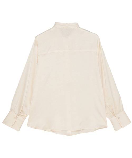 TOKYO SHIRTS（トウキョウシャツ）の「クラッシュスエード ボウタイブラウス 長袖（シャツ/ブラウス・レディース・オフホワイト/ブラック/オレンジ・M/L）」の7枚目の写真