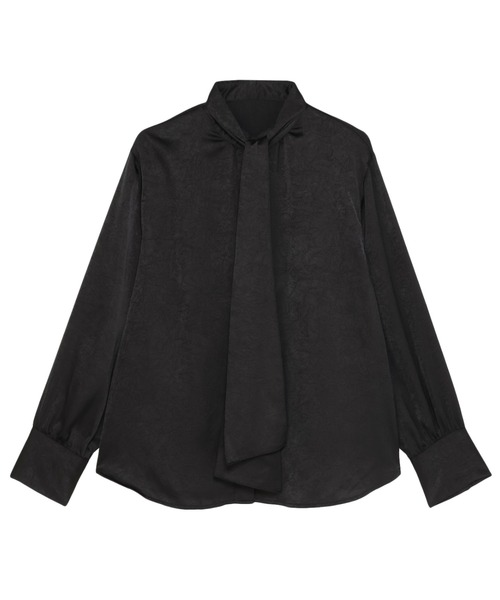 TOKYO SHIRTS（トウキョウシャツ）の「クラッシュスエード ボウタイブラウス 長袖（シャツ/ブラウス・レディース・オフホワイト/ブラック/オレンジ・M/L）」の14枚目の写真