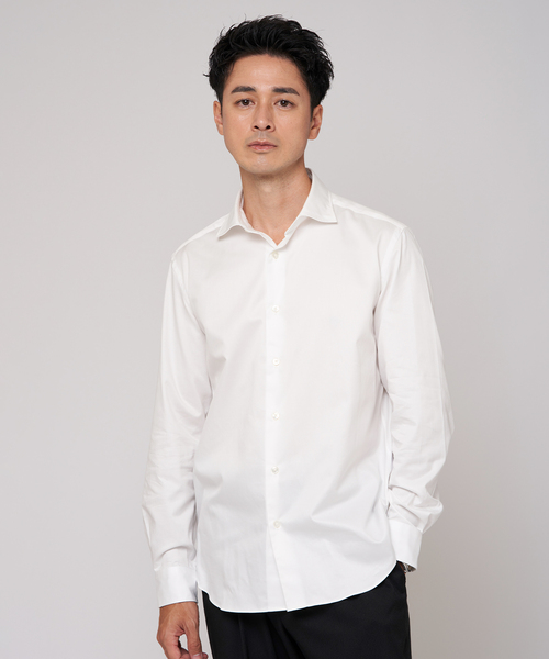 EDIFICE（エディフィス）の「コットン イングリッシュ スプレッドカラーシャツ（シャツ/ブラウス・メンズ・ベージュ系その他/ホワイト/ブラック・MEDIUM/SMALL/LARGE）」の2枚目の写真