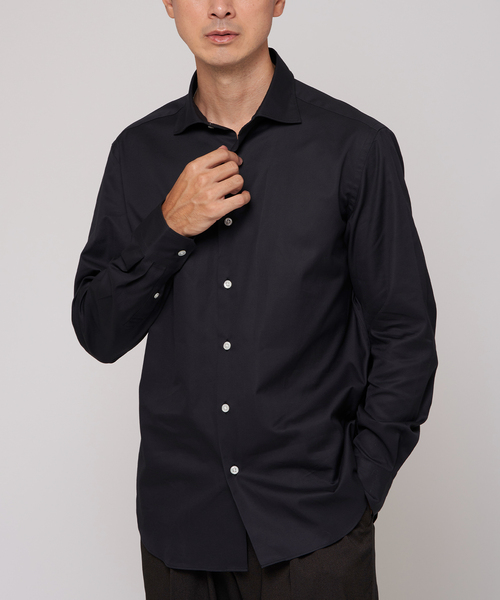 EDIFICE（エディフィス）の「コットン イングリッシュ スプレッドカラーシャツ（シャツ/ブラウス・メンズ・ベージュ系その他/ホワイト/ブラック・MEDIUM/SMALL/LARGE）」の3枚目の写真