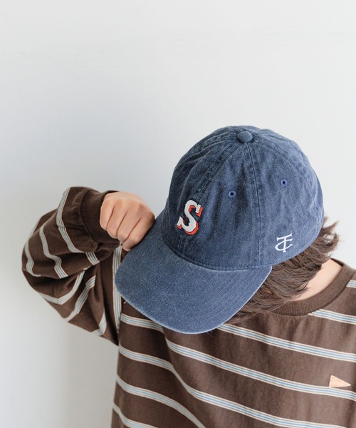 BAYFLOW（ベイフロー）の「[オールシーズン使える!]シャドーロゴCAP(KIDS)（キャップ・キッズ・アイボリー/チャコール/ネイビー・FREE）」の3枚目の写真