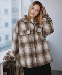 ROCHEM（ローシェン）の「アソートチェックシャギーシャツジャケット（その他アウター）」