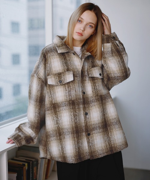 ジャブラニ【中古・訳あり】空気チェックOK セール】アソートチェックシャギーシャツジャケット（その他アウター