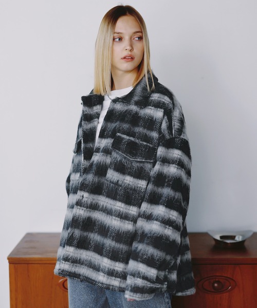 ROCHEM（ローシェン）の「アソートチェックシャギーシャツジャケット（その他アウター・メンズ・ブラック系/ベージュ/レッド/ブラック・XS/S/M/L）」の19枚目の写真