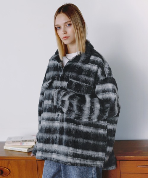 ROCHEM（ローシェン）の「アソートチェックシャギーシャツジャケット（その他アウター・メンズ・ブラック系/ベージュ/レッド/ブラック・XS/S/M/L）」の21枚目の写真