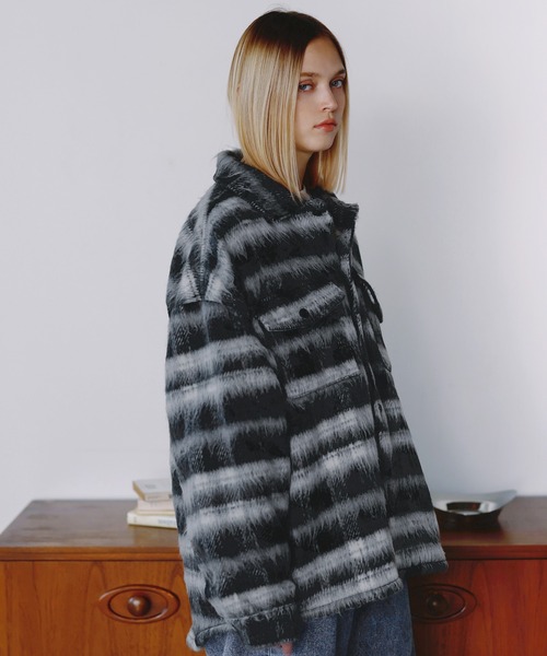 ROCHEM（ローシェン）の「アソートチェックシャギーシャツジャケット（その他アウター・メンズ・ブラック系/ベージュ/レッド/ブラック・XS/S/M/L）」の22枚目の写真