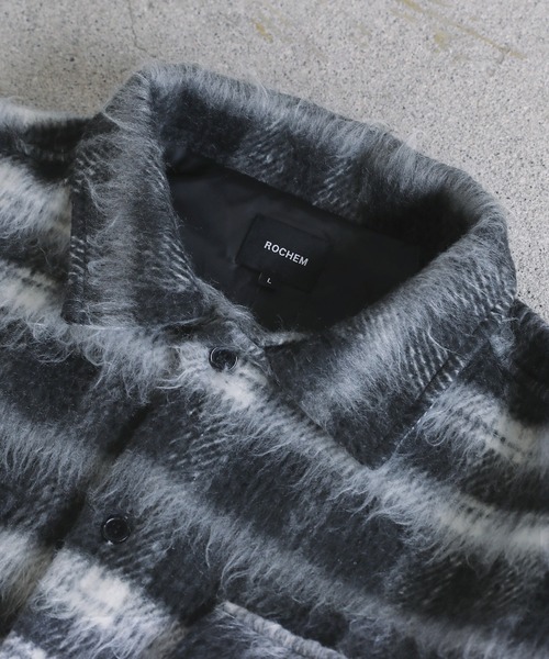 ROCHEM（ローシェン）の「アソートチェックシャギーシャツジャケット（その他アウター・メンズ・ブラック系/ベージュ/レッド/ブラック・XS/S/M/L）」の11枚目の写真