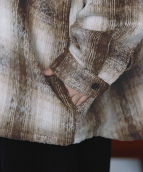 ROCHEM（ローシェン）の「アソートチェックシャギーシャツジャケット（その他アウター・メンズ・ブラック系/ベージュ/レッド/ブラック・XS/S/M/L）」の10枚目の写真