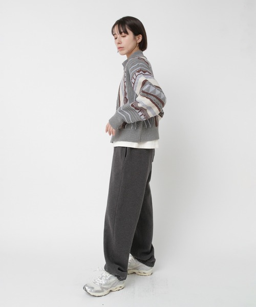 RNA-N(アールエヌエーエヌ)の「K2731 3DニットZIP UPカーデ(カーディガン/ボレロ・レディース・グレー×サックスブルー/ナチュラル/ブラック・FREE)」の12枚目の写真