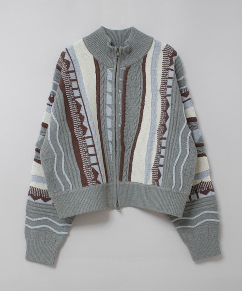 セール】K2731 3DニットZIP UPカーデ（カーディガン/ボレロ）｜RNA-N