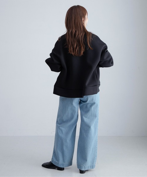 URBAN RESEARCH Sonny Label（アーバンリサーチサニーレーベル）の「『WEB限定』ダンボールVネックカットブルゾン（ブルゾン・レディース・アイボリー/グレー系その他/ブラック・FREE）」の17枚目の写真