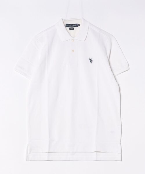 U.S. POLO ASSN.(ユーエスポロアッスン)の「【Bl】【U.S. POLO ASSN】ワンポイント刺繍コットンTシャツ(Tシャツ/カットソー・メンズ・ホワイト/ネイビー/ブラック・SMALL/LARGE/X-LARGE)」の1枚目の写真