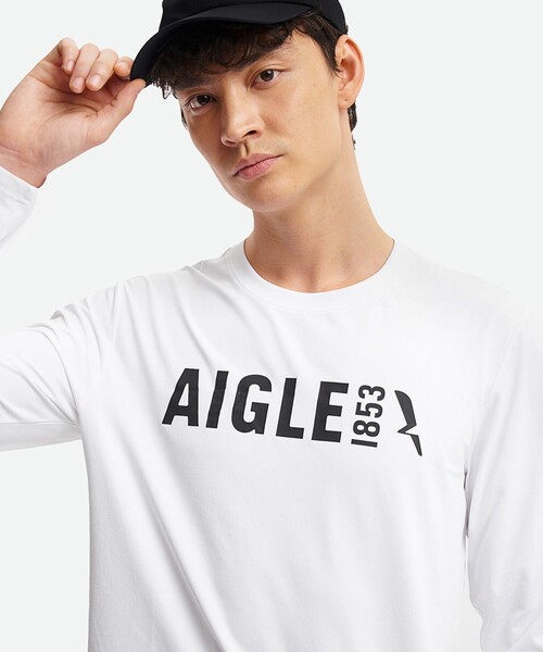 AIGLE(エーグル)の「UVカット ロングスリーブロゴTシャツ RP(Tシャツ/カットソー・メンズ・ダークネイビー/ホワイト/ブラック・L/S/M)」の21枚目の写真